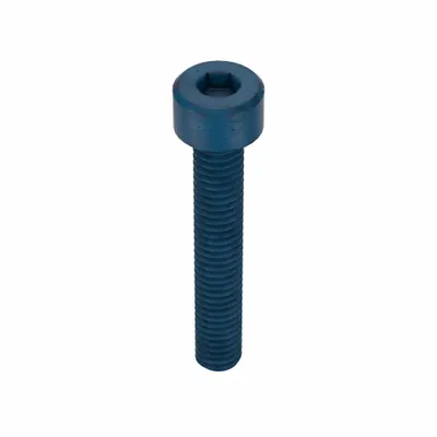 METRIC BLUE Socket Head Cap Screw: M4x0.70 Thread Size, 25 mm Lg, Std, Blue Phosphate - Metric System Standard Socket Head Cap Screws