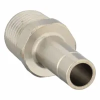 LEGRIS Push-Fit Adapter Fitting: 1/4 in Pipe x 8 mm OD Size, BSPT x Push-to-Connect, Brass, Silver (MPN 3621 08 13)