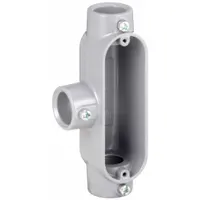 Conduit Outlet Body: Aluminum, 1/2 in Trade Size, T Body, 4 cu in Body Capacity, Set Screw Hub (MPN T50T-A)