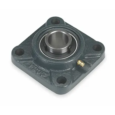 DAYTON 4 Bolt Flange Bearing: Radial Ball, 1 in Bore, Cast Iron, Set Screws - General Purpose Flange-Mount Ball Bearings
