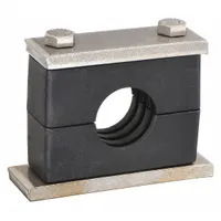 BEHRINGER PIPE SYSTEMS Vibration-Dampening Beta Clamp: Ribbed Bore, 304 Stainless Steel Clamp (MPN SHT3025-PP)