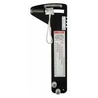 Aluminum tension gauge for measuring tension in wire ropes up to 3/8 in diameter. Used in rigging and industrial maintenance to verify proper rope tension. Lightweight construction resists corrosion