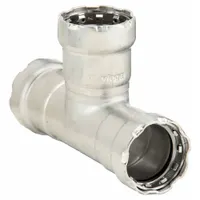 VIEGA MEGAPRESS Crimp Tee Fitting: 3/4 in Pipe x 3/4 in Pipe x 3/4 in Pipe Size, FKM (MPN 95110)