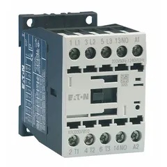 Non-reversing IEC contactor with 3 poles and 3 normally open (NO) contacts, rated at 15 A with a 240V AC coil. Integrated surge suppression is included. Suitable for on/off control of motors, lighting, and other inductive loads in industrial and commercial applications.