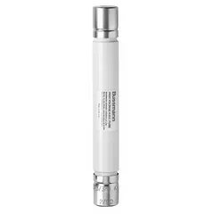 E-Rated time-delay cylindrical fuse rated 500 mA and 5.5 kV AC. Non-indicating design. Provides overcurrent protection in medium voltage circuits such as industrial switchgear, motor starters, and transformer feeders where time-delay characteristics help withstand inrush currents.
