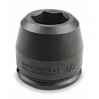 PROTO Impact Socket: 1 1/2 in Drive Size, SAE, 2 3/16 in Socket Size, 6-Point, Std, Black Oxide (MPN J15035)