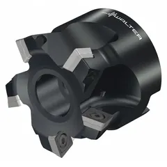 Indexable face mill for face milling operations on steel, cast iron, and non-ferrous materials. Accommodates indexable inserts for efficient material removal and surface finishing. Suitable for general machining applications.