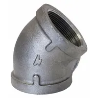 Metal Pipe Elbow: 4 in x 4 in, Threaded x Threaded, Class 150, 300 psi @ 150° F, 45° Elbow (MPN 0310025200)