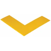 Floor Marking Tape: L, Solid, Yellow, No Legend, 2 in x 6 in, 55 mil Tape Thick, 100 PK (MPN ANGLEY)