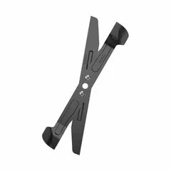 This 22-inch long, 6 1/8-inch wide lawn mower blade features a 5/8-inch center hole diameter. It is a direct replacement for EGO models LM2200SP and LM2206SP, used for cutting grass in residential lawn maintenance.