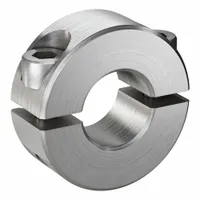 Inch-series, round, clamp-on shaft collar with 5/16 in bore diameter. Two-piece design secures components on a shaft without marring the surface. Stainless steel construction provides corrosion resistance. Used for positioning, securing, or limiting axial movement in power transmission and industrial machinery
