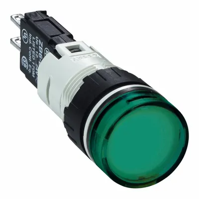 SCHNEIDER Pilot Light: 16 mm Panel Mounting Size, Green, LED - LED Pilot-Lights