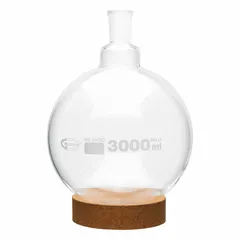 Approved Vendor Boiling Flask, 3 L, Round, Colorless, USP Type I, 24/40 Stopper