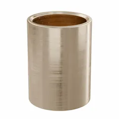 This lubricated general purpose metallic sleeve bearing is made from SAE 841 bronze. It has a 5/16 in bore, 3/8 in OD, and 1/2 in length, with an operating temperature range of -35°F to 300°F. Suitable for supporting rotating shafts in conveyors, pumps, and material handling equipment. Sold in a pack of 10.