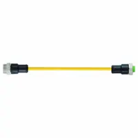 Cordset: 7/8" Male Straight x Female Straight, 5 Pins, Yellow, PVC, 1.5 m Cable Lg, 16 AWG Wire Size (MPN 7700-A5A01-UBD0150)