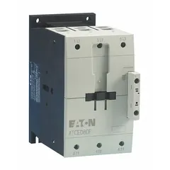 Three-pole non-reversing IEC contactor rated 95 A with a 480V AC coil and three normally open contacts. Integrated surge suppression is included. Suitable for switching three-phase motors and other inductive loads in industrial control panels.