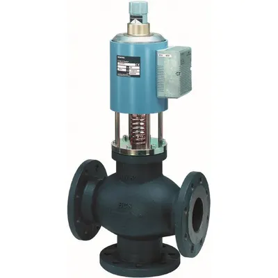 Siemens Magnetic Floating Valve: 93 Cv Flow Rate, 3-Way, 3 in Flanged, Spring Return - 3-Way Flanged Connection Zone Valves