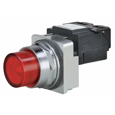 Siemens Pilot Light: 30 mm Panel Mounting Size, Red, Incandescent - Incandescent Pilot-Lights