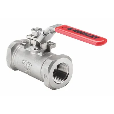 KECKLEY Manual Two-Way Ball Valve: 1/2 in, Carbon Steel, Straight, FNPT x FNPT - Carbon Steel Ball Valves