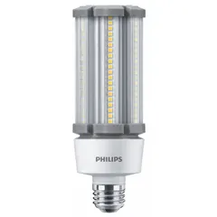 This 27 W LED corncob lamp features a medium screw (E26) base and operates at 4000K color temperature with 100 to 277V input. Its shatter-resistant construction makes it suitable for high-output lighting in industrial environments such as warehouses, factories, and parking areas.