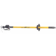 Non-conductive barrel and non-sparking nozzle tool for safe excavation near live electrical lines and flammable environments. Features a 5 ft barrel length, 3/4 in Female NPT connection, and 3 cfm soil excavation rate. Includes one handle.