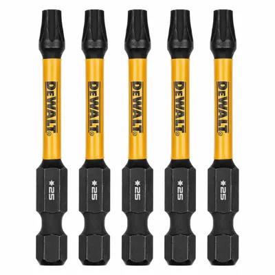 DEWALT Power Bit: Power Bit, T25 Bit Size, Torx Head, T25 Bit Industry Size, Std - Impact Torx Bits