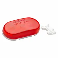 GROTE Clearance Marker Lamp: Clearance Light, Incandescent, Oval, Red, Screw, 2 in Overall Ht (MPN 45432)