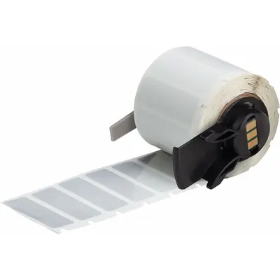 BRADY Pre-Cut Label Stock Roll: 1/2 in x 1 1/2 in, 1 1/2 in x 1/2 in, Polyester - Brady Precut Label Rolls