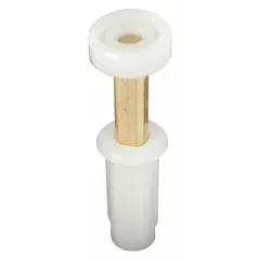 This pivot guide is designed for use with hanging doors in commercial or industrial settings. It supports doors up to 30 lb and fits a 2 1/4 in length by 3 3/4 in width opening. Supplied as a pair (1 PR).