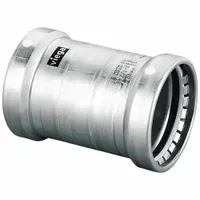 VIEGA MEGAPRESS Crimp Coupling Fitting: 4 in Pipe x 4 in Pipe Size, Press-fit x Press-fit, FKM (MPN 95670)