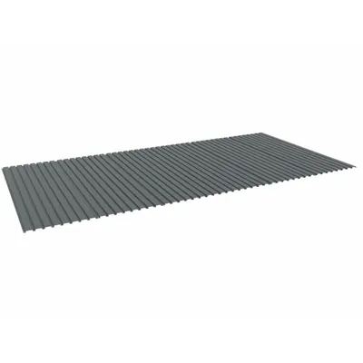TENNSCO Decking: 72 in x 24 in x 9/16 in, 22 ga Decking, Steel - Ribbed Steel Decking for Bulk Racks