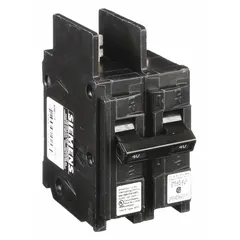 Bolt-on miniature circuit breaker for branch circuit protection in panelboards. Rated 40A at 120/240V AC, 2-pole, standard type. Trips during overloads and short circuits.