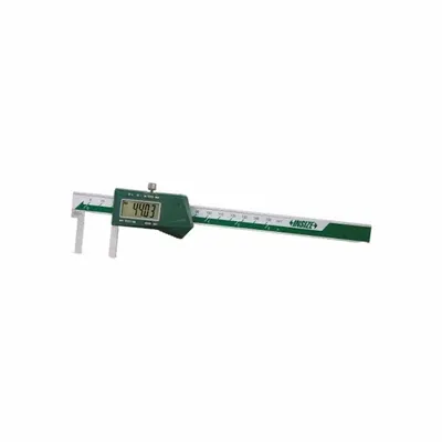 INSIZE Digital Caliper: 40 mm to 500 mm, Cabled, +/-0.0030in/+/-0.07mm Accuracy - Digital Calipers for Inside Groove & RTJ Groove Diameters