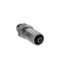 Steel straight crimp fitting for connecting hydraulic hoses to BSPP-threaded ports. Designed for -4 hose dash size with a male x genderless configuration. Thread size 0.511"-27. Suitable for high-pressure fluid power systems