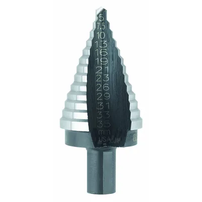 IRWIN Step Drill Bit: 5 mm to 35 mm, Black Oxide HSS - High-Speed Steel Step Drill Bits