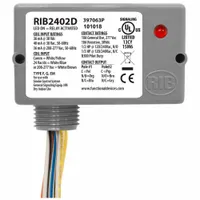 RIB Enclosed Pre-Wired Relay: 10 A Rating, DPDT, 0.50 in NPT (MPN RIB2402D)