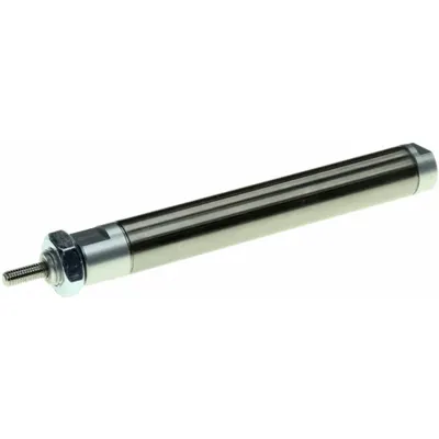 SMC Round Body Cylinder: 9/16 in Bore, 7 in Stroke, Non-Repairable, Stainless Steel - Nose Mount Cylinders