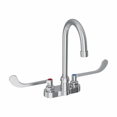 ELKAY Handle-Operated Faucet: Elkay, Brass, Centerset, Deck, 2 Mounting Holes - Centerset Kitchen Faucets