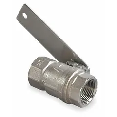 On/off valve with lever, constructed from chrome plated brass. Features a 1 in inlet pipe size. Designed for use with a drench shower valve in emergency safety shower systems.