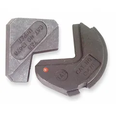 Replacement crimping die set for use with the TBM6S tool. Accommodates 350 kcmil aluminum and 500 kcmil copper connectors. Color-Keyed brown for code applications in electrical power distribution and industrial maintenance.