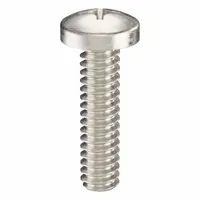 Machine Screw: #10-24 Thread Size, 3/4 in Lg, 316, Stainless Steel, Plain, Pan, Phillips, 25 PK (MPN ZSCRW-376)