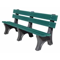 ULTRASITE Outdoor Bench: Colonial, 72 in Overall Lg, 33 1/2 in Overall Ht, Green, Black (MPN PB 6GRECOLE)