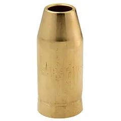 This FasTip Series nozzle is a 1/2 in, tapered, brass nozzle rated for standard duty. It is designed for use with FasTip contact tips to direct shielding gas in MIG welding applications. Insulator is sold separately.