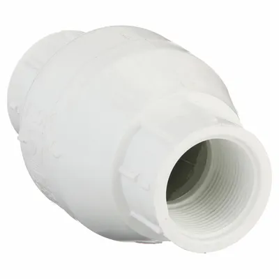 NDS Swing Check Valve: Swing, Inline Valve Body, 1 1/4 in Pipe Size, FIP x FIP - PVC Inline Swing Check Valves
