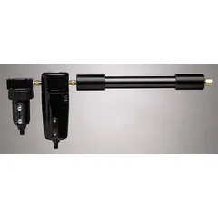 Membrane compressed air dryer for point-of-use removal of water vapor in pneumatic systems. Features 3 cfm flow capacity, 35°F pressure dew point, 150 psi max operating pressure, and 120°F max operating temperature. Equipped with 1/4 in NPT connections and automatic drain.