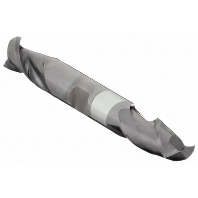 CLEVELAND Square End Mill: Carbide, TiAlN Coated, Double End, 2 Flute, 3/8" Mill Dia - Double-End Carbide Square End Mills