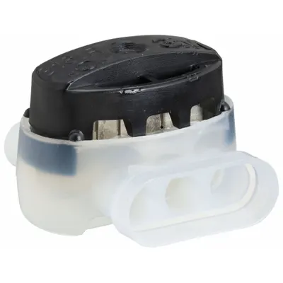 3M Insulation Displacement Connector: 3 Ports, Black/White, 22 AWG – 16 AWG Run Size Range - Pigtail Butt Splice Wire Connectors