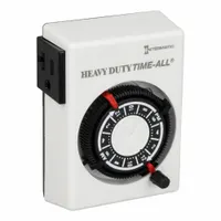 INTERMATIC Plug-In Timer: Mechanical, Indoor, Not Astronomic, 24 hr Setting, 5-20R, 120V AC (MPN HB113)