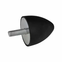 JW WINCO Vibration-Isolating Mount: Conical, Natural Rubber, Male x Non-Threaded Style (MPN 353-75-89-M12-S-55)