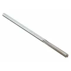 This straight-flute chucking reamer is made of high-speed steel with a neutral finish. It has a #31 size and 0.12-inch diameter. Used for precisely enlarging and finishing drilled holes to tight tolerances in metalworking and machining applications.